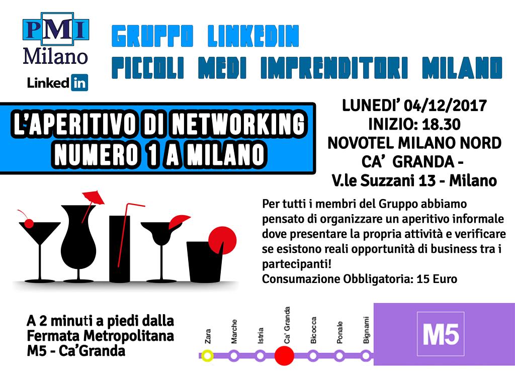 Gruppo LinkedIn Piccoli Medi Imprenditori Milano. Apertitivo Networking