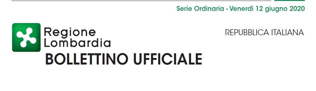 Regione Lombardia Bollettino Ufficiale 12 Giugno 2020