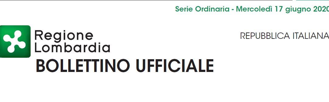 Regione Lombardia. Bollettino Ufficiale Mercoledi 17 Giugno 2020