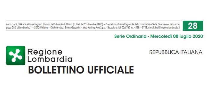 Regione Lombardia. Bollettino Ufficiale. Mercoledì 8 Luglio 2020