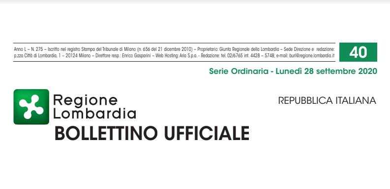 Regione Lombardia. Bollettino Ufficiale. Lunedì 28 Settembre 2020
