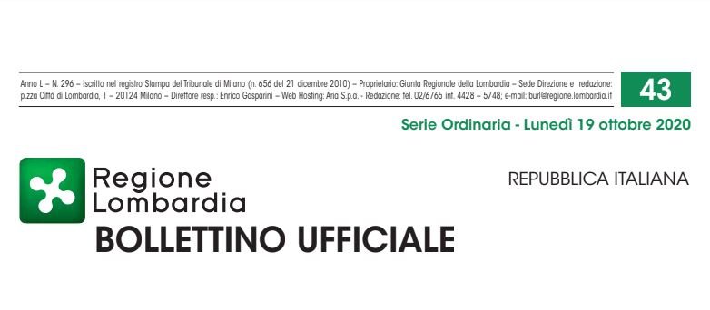 Regione Lombardia. Bollettino Ufficiale. Lunedì 19 Ottobre 2020