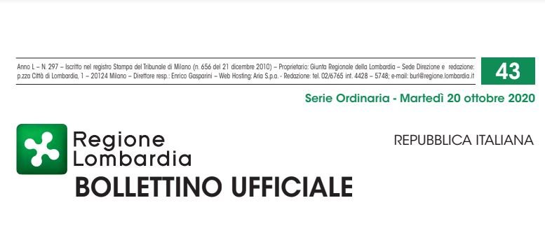 Regione Lombardia. Bollettino Ufficiale. Martedì 20 Ottobre 2020