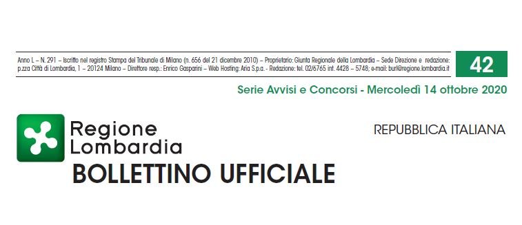 Regione Lombardia. Bollettino Ufficiale. Mercoledì 14 Ottobre 2020