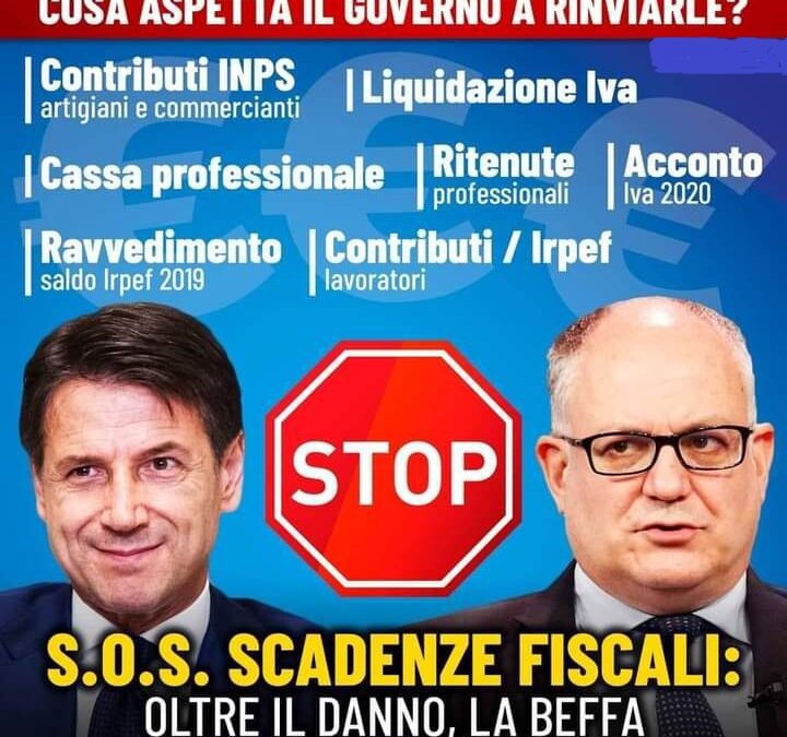 Partite Iva S.O.S Scadenze Fiscali. Cosa aspetta il Governo a rinviarle