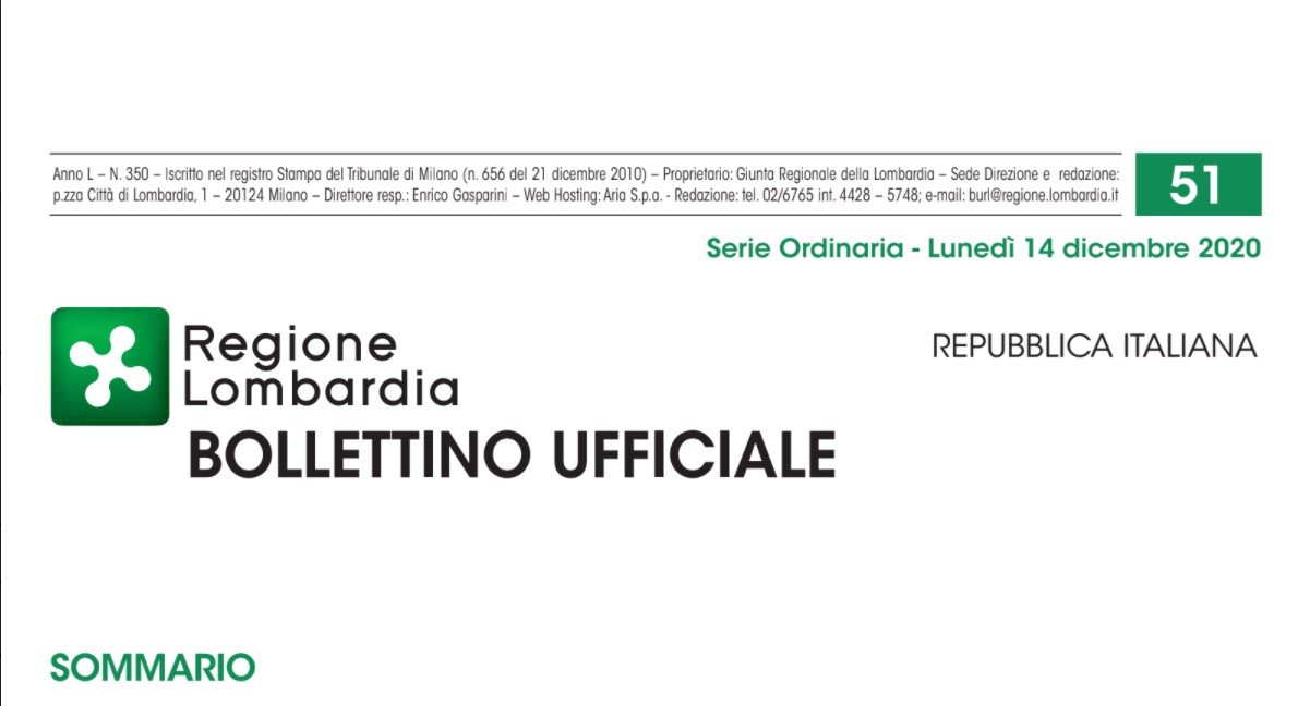 Bollettino Ufficiale Regione Lombardia 14122020