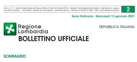 Regione Lombardia. Bollettino Ufficiale. Mercoledì 13 Gennaio 2021