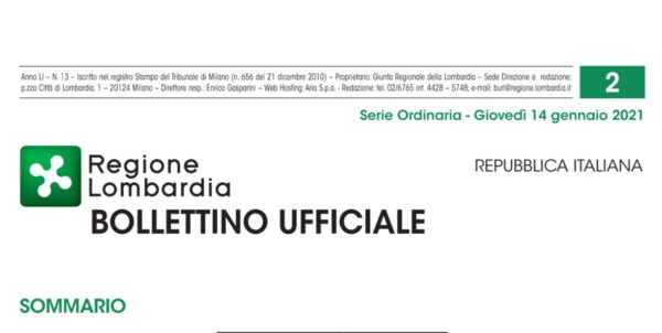 Bollettino Ufficiale Regione Lombardia 14012021