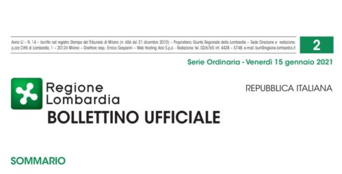 Bollettino Ufficiale Regione Lombardia 15012021