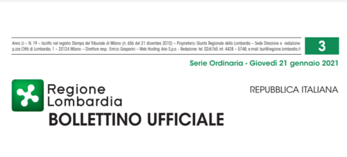 Regione Lombardia. Bollettino Ufficiale. Giovedì 21 Gennaio 2021