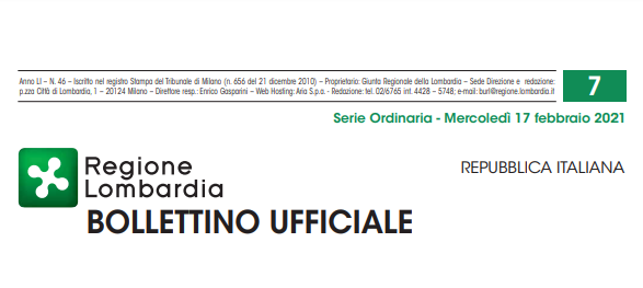Regione Lombardia. Bollettino Ufficiale. Mercoledì 17 Febbraio 2021