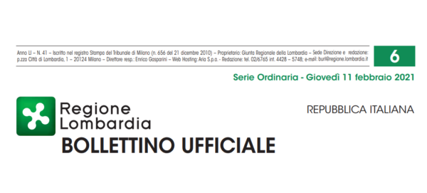 Regione Lombardia. Bollettino Ufficiale. Giovedì 11 Febbraio 2021