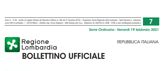 Regione Lombardia. Bollettino Ufficiale. Venerdì 19 Febbraio 2021