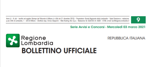 Regione Lombardia. Avvisi e Concorsi. Mercoledì 03 Marzo 2021
