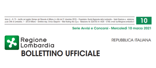 Regione Lombardia. Avvisi e Concorsi. Mercoledì 10 Marzo 2021