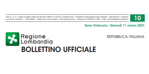 Regione Lombardia. Bollettino Ufficiale. Giovedì 11 Marzo 2021