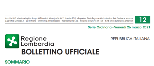 Regione Lombardia. Bollettino Ufficiale. Venerdì 26 Marzo 2021