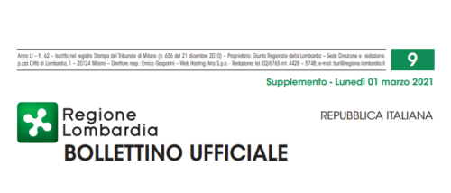 Regione Lombardia. Bollettino Ufficiale. Supplemento Lunedi 01 Marzo 2021