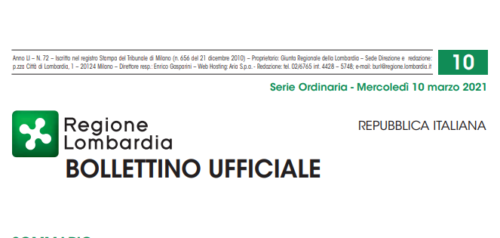 Regione Lombardia. Bollettino Ufficiale. Mercoledì 10 Marzo 2021