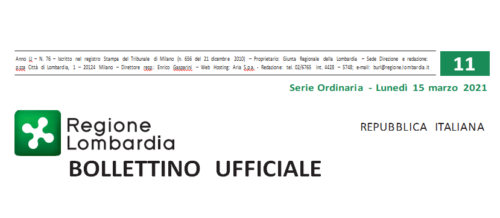Regione Lombardia. Bollettino Ufficiale. Lunedì 15 Marzo 2021