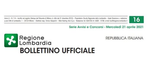 Regione Lombardia. Avvisi e Concorsi. Mercoledì 21 Aprile 2021