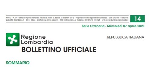 Regione Lombardia. Bollettino Ufficiale. Mercoledì 07 Aprile 2021