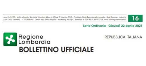 Regione Lombardia. Bollettino Ufficiale. Giovedì 22 Aprile 2021