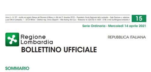 Regione Lombardia. Bollettino Ufficiale. Mercoledì 14 Aprile 2021