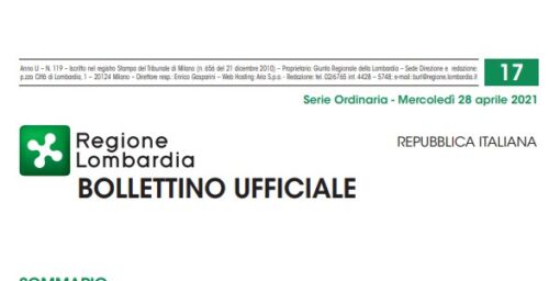 Regione Lombardia. Bollettino Ufficiale. Mercoledì 28 Aprile 2021
