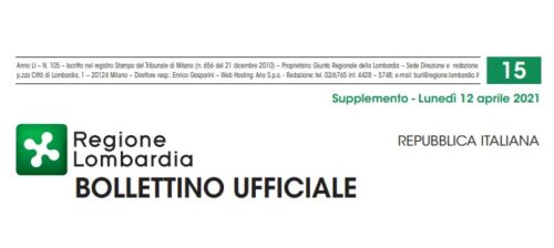 Regione Lombardia. Bollettino Ufficiale. Supplemento Lunedì 12 Aprile 2021