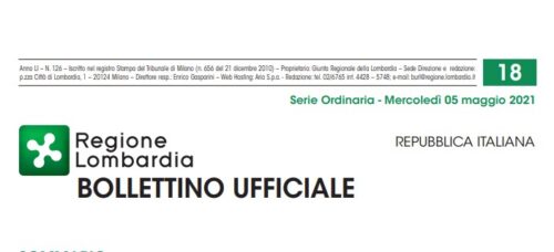 Regione Lombardia. Bollettino Ufficiale. Mercoledì 05 Maggio 2021