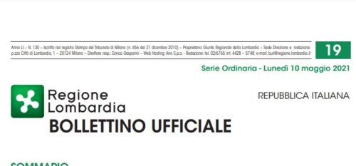Regione Lombardia. Bollettino Ufficiale. Lunedì 10 Maggio 2021