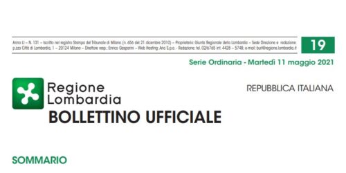 Regione Lombardia. Bollettino Ufficiale. Martedì 11 Maggio 2021
