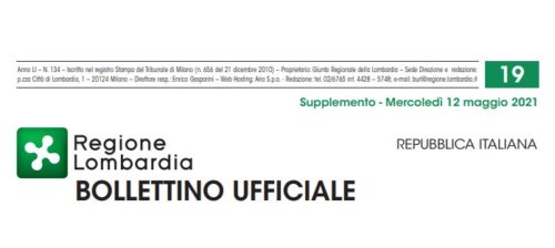 Regione Lombardia. Bollettino Ufficiale. Supplemento Mercoledì 12 Maggio 2021