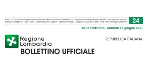 Regione Lombardia. Bollettino Ufficiale. Martedì 15 Giugno 2021
