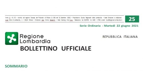 Regione Lombardia. Bollettino Ufficiale. Martedì 22 Giugno 2021