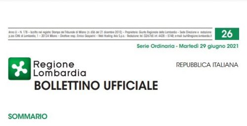 Regione Lombardia. Bollettino Ufficiale. Lunedì 28 Giugno 2021