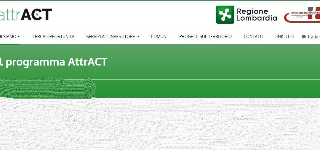 Il programma AttrAct della Regione Lombardia