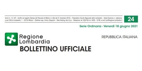 Regione Lombardia. Bollettino Ufficiale. Venerdì 18 Giugno 2021