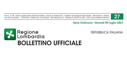 Regione Lombardia. Bollettino Ufficiale. Venerdì 09 Luglio 2021