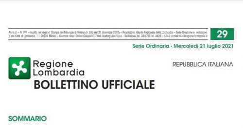 Regione Lombardia. Bollettino Ufficiale. Mercoledì 21 Luglio 2021