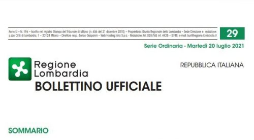 Regione Lombardia. Bollettino Ufficiale. Martedì 20 Luglio 2021