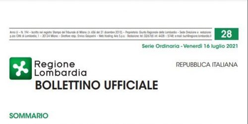 Regione Lombardia. Bollettino Ufficiale. Venerdì 16 Luglio 2021
