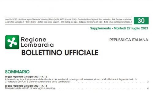 Regione Lombardia. Bollettino Ufficiale. Supplemento Martedì 27 Luglio 2021