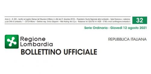 Regione Lombardia. Bollettino Ufficiale. Giovedì 12 Agosto 2021