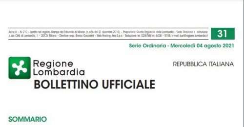 Regione Lombardia. Bollettino Ufficiale. Mercoledì 04 Agosto 2021