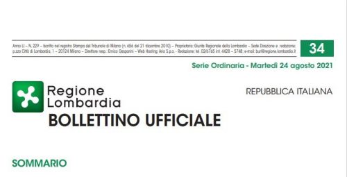 Regione Lombardia. Bollettino Ufficiale. Martedì 24 Agosto 2021
