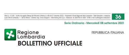 Regione Lombardia. Bollettino Ufficiale. Mercoledì 08 Settembre 2021