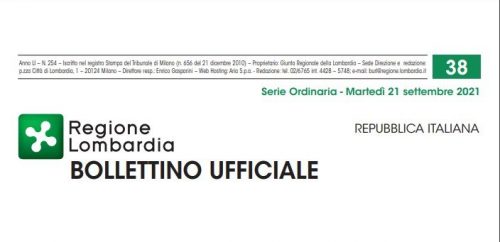 Regione Lombardia. Bollettino Ufficiale. Martedì 21 Settembre 2021