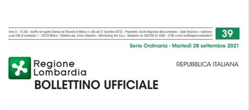 Regione Lombardia. Bollettino Ufficiale. Martedì 28 Settembre 2021